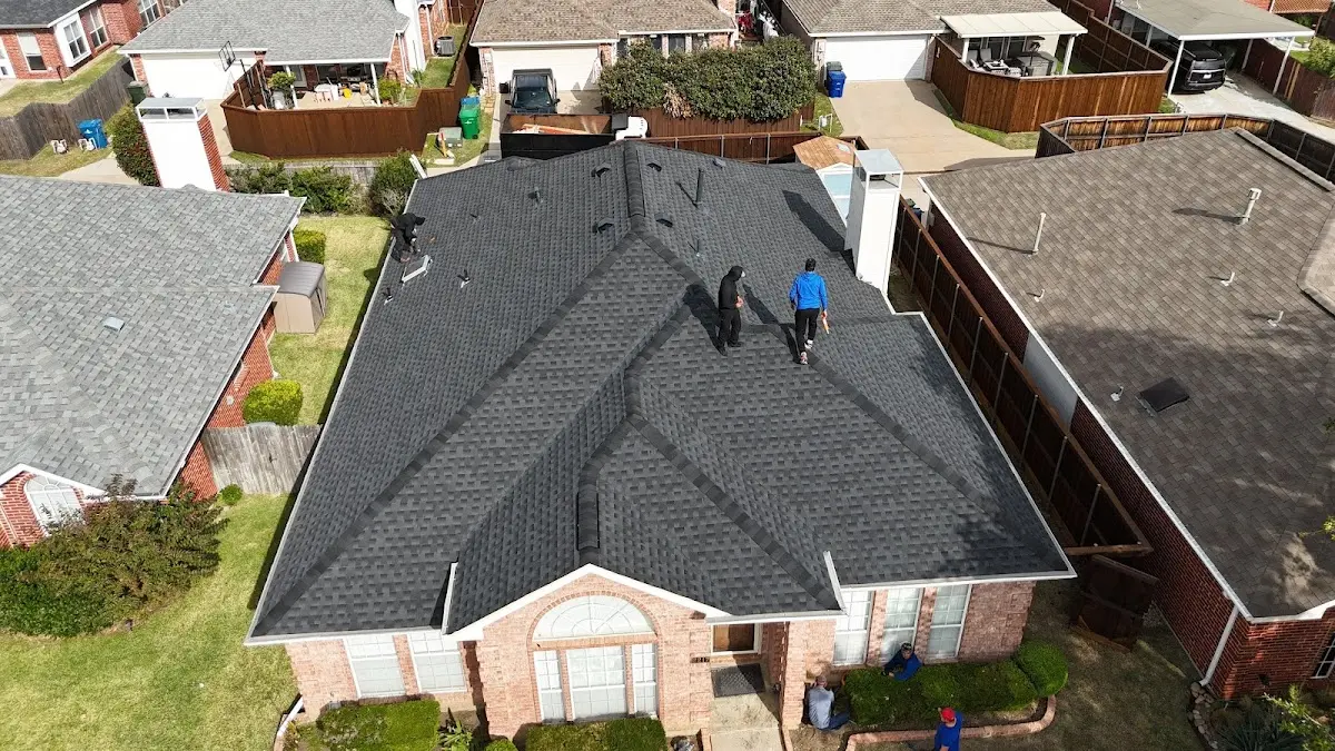 Slate & Tile Roof Repair work in progress on a Merrifield property